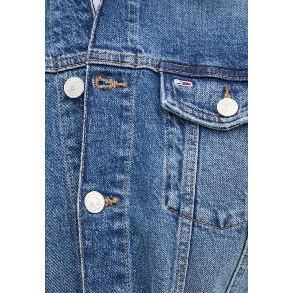 Tommy Hilfiger Denim Jurk met Klokmouwen Blue Dames