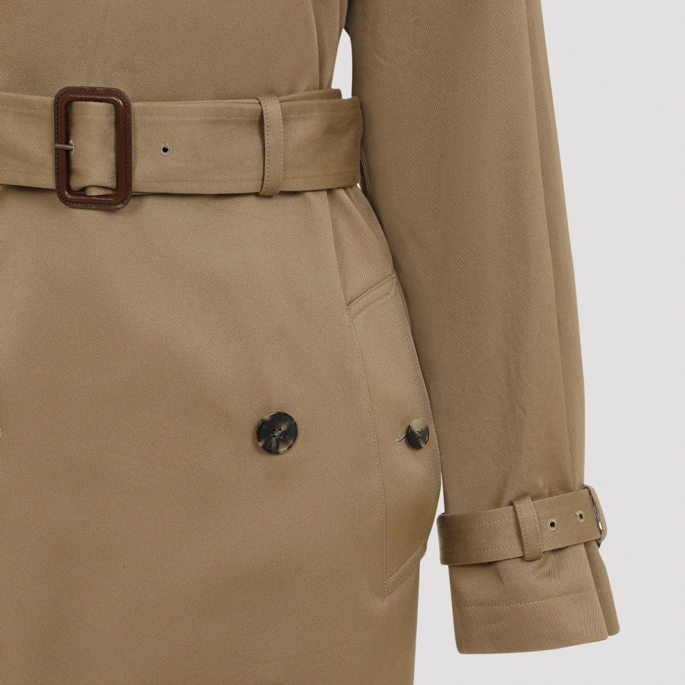 Saint Laurent Neutrale Trenchcoat Aw24 Beige Dames