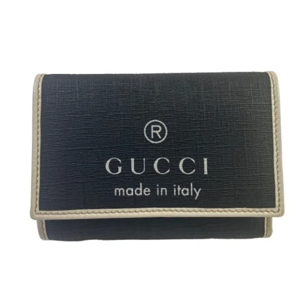 Gucci Vintage Pre-owned Leather wallets Black Dames