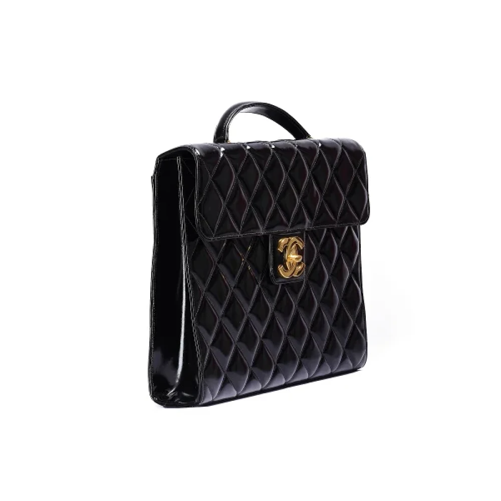 Chanel Vintage Pre-owned Fabric handbags Black Dames