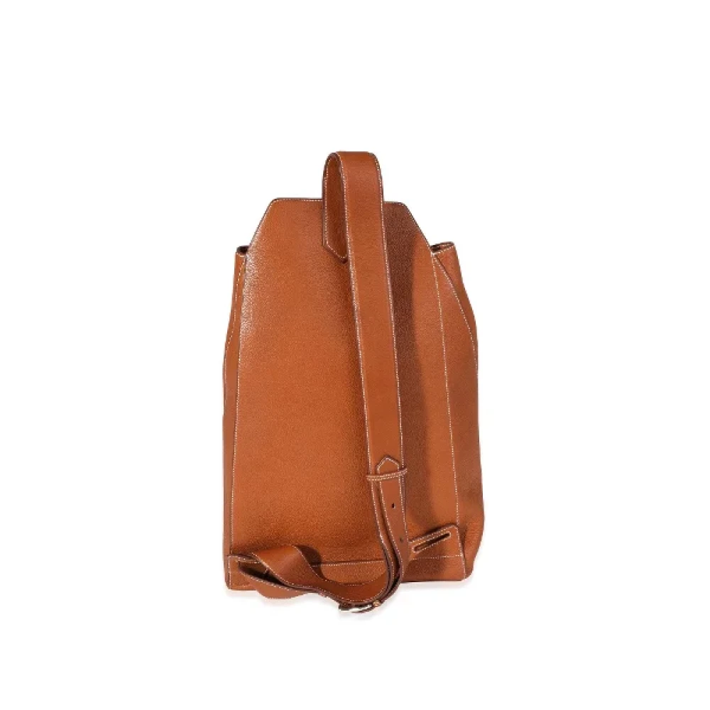 Hermès Vintage Pre-owned Leather backpacks Brown Dames