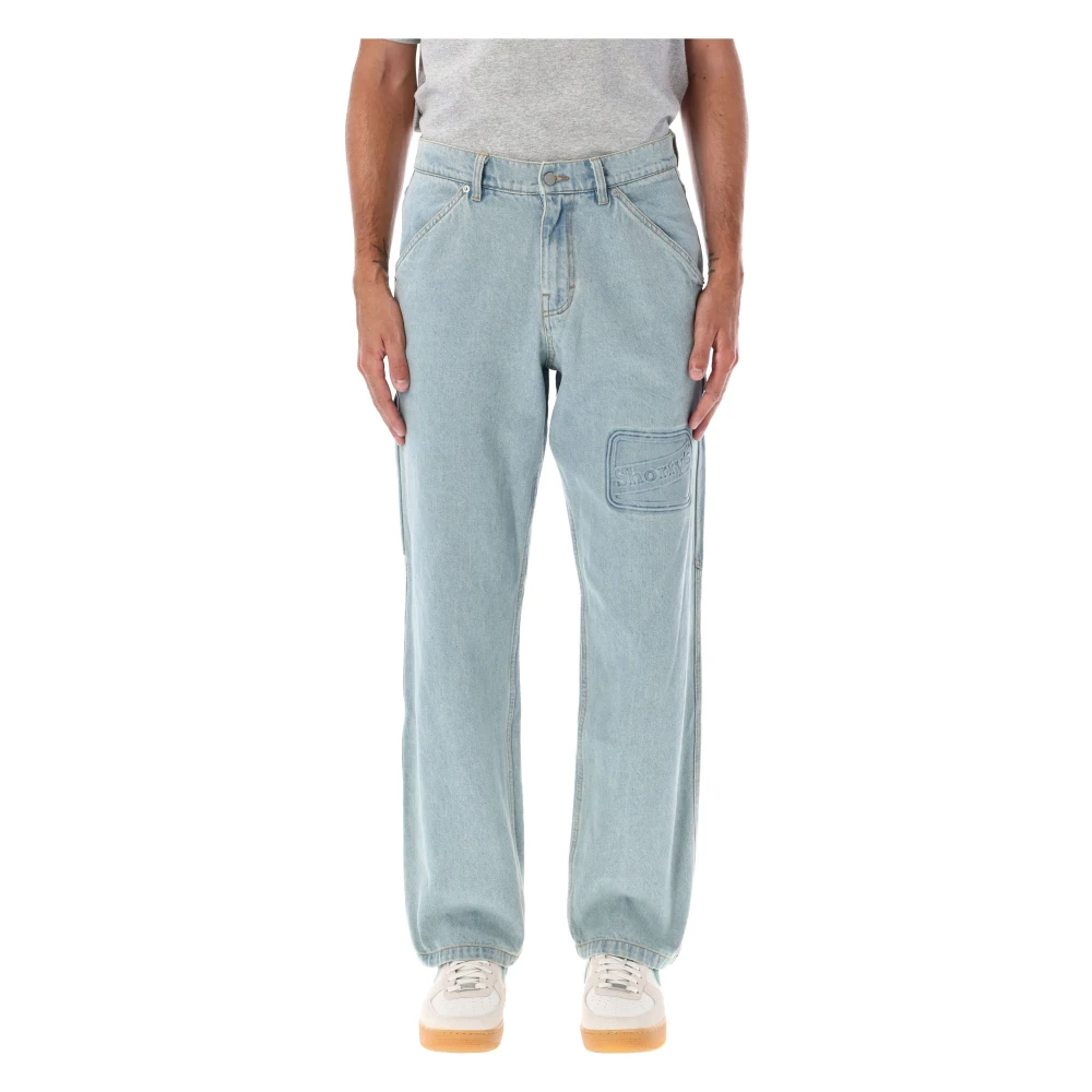 Pleasures Urban Box Logo Timmerman Jeans Blue Heren