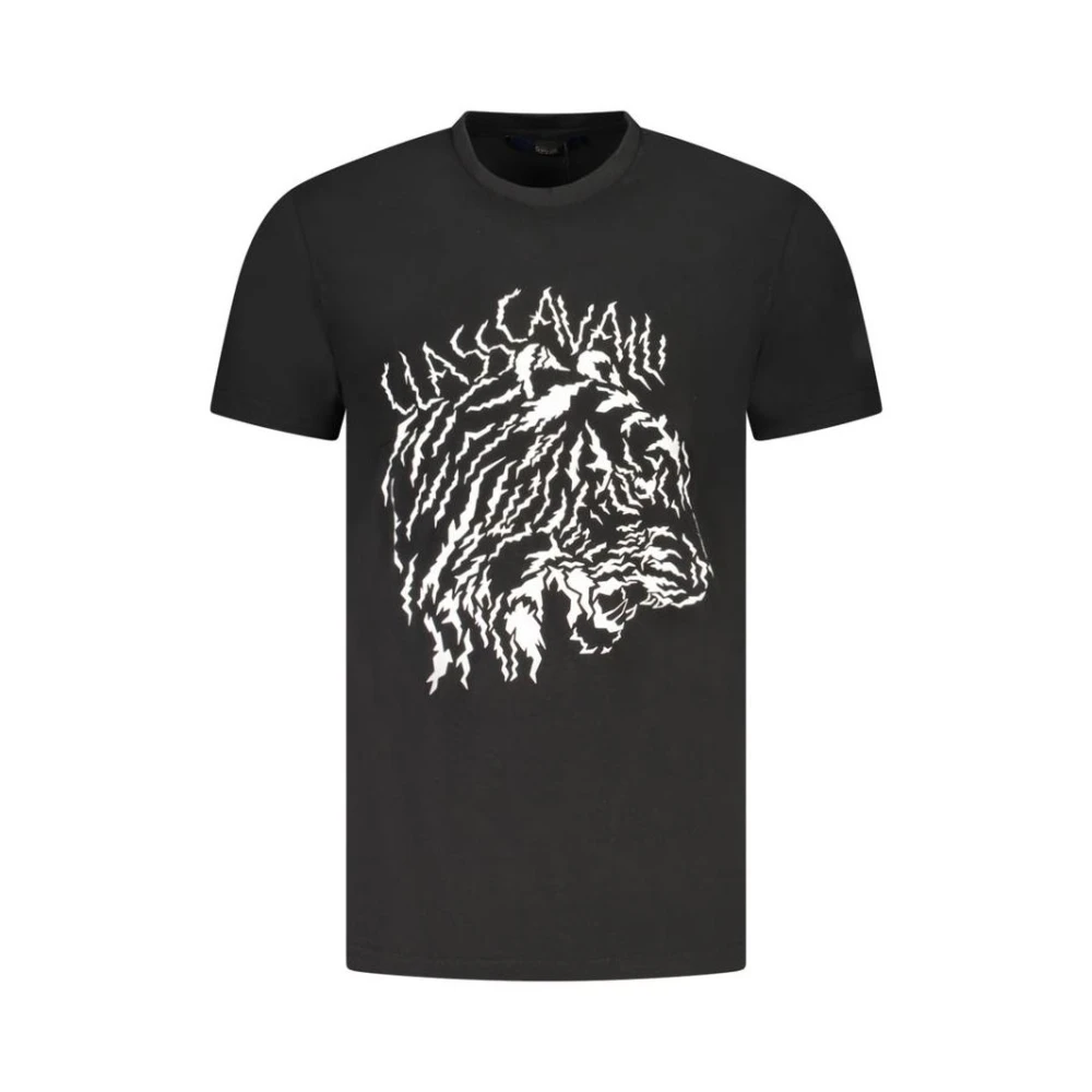 Cavalli Class Men's Black Tiger Head Graphic Tee