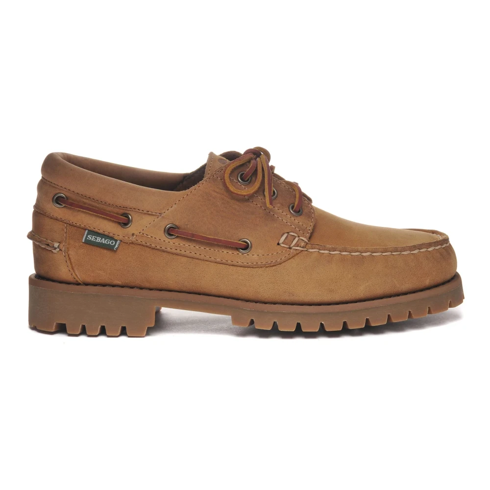 Sebago Brown Acadia - Leather Moccasin - Male - Boat Shoes - 9 Uk - Shoes