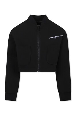 bomber-noir-avec-bandes-logo
