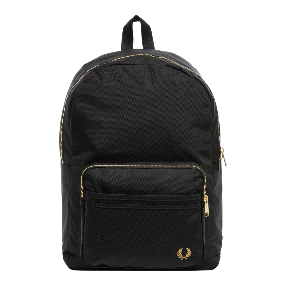 Fred Perry Stijlvolle Rugzak met Rits Black Heren