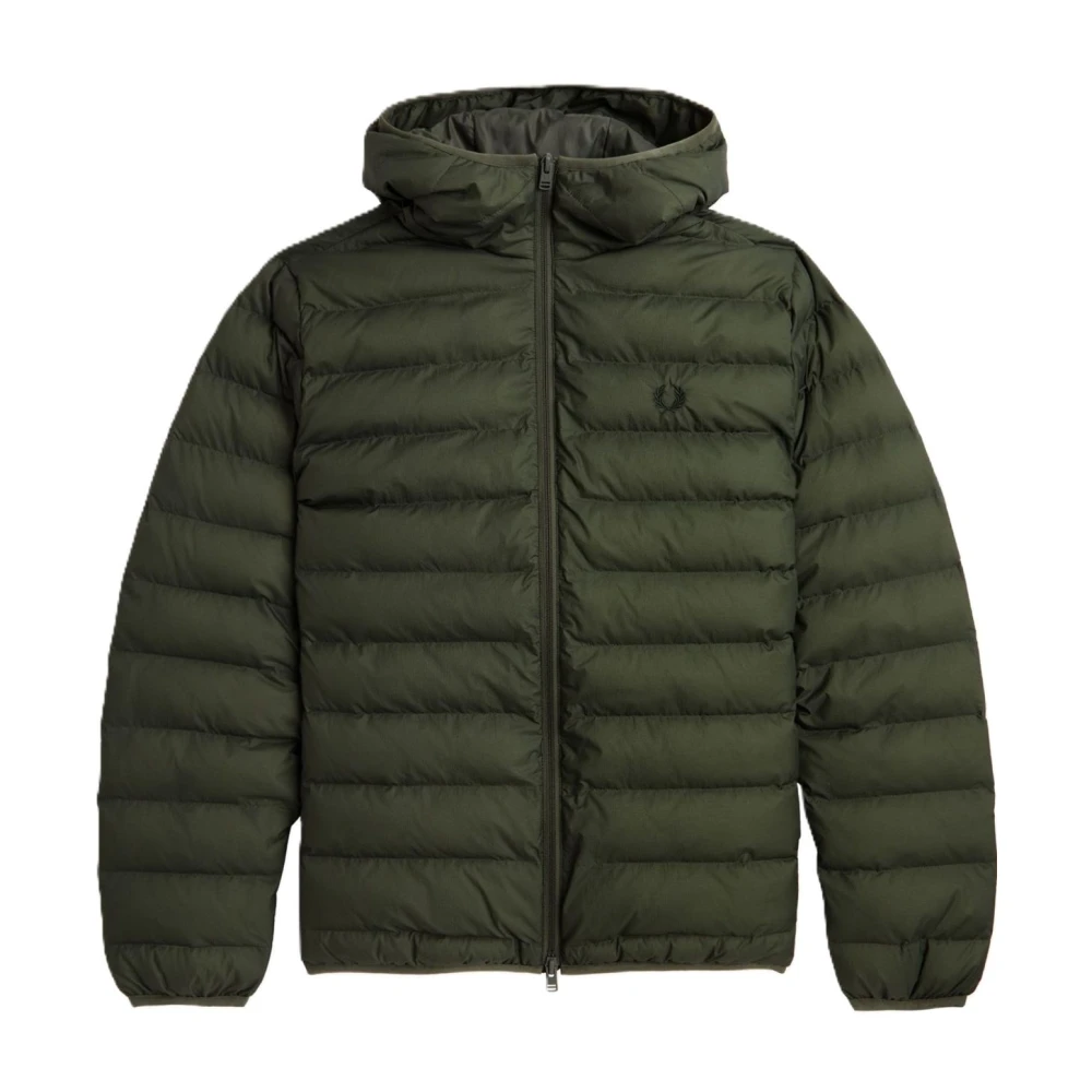 Fred Perry Groene Gevoerde Jas met Capuchon Green Heren