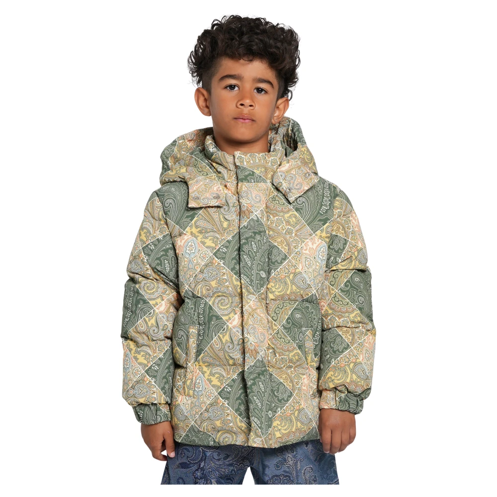 Etro Boys Green Paisley Puffer Jacket - Winter Jackets - 10 Y - Kids
