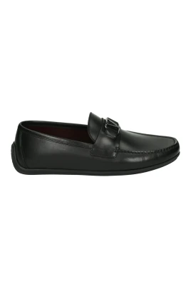 Herr Slip-Ons Svarta Läderskor