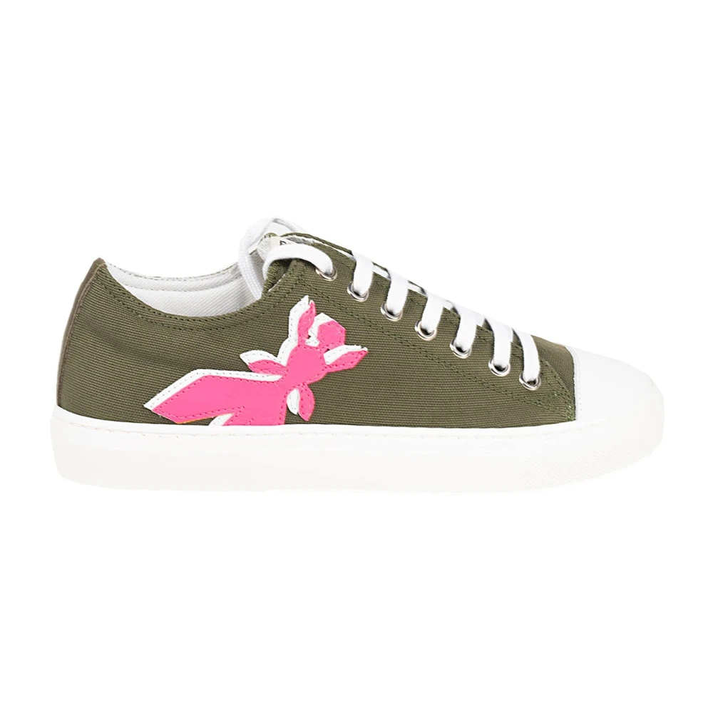 Patrizia Pepe Vrouw Groente Lace-Up Sneakers Ronde Neus