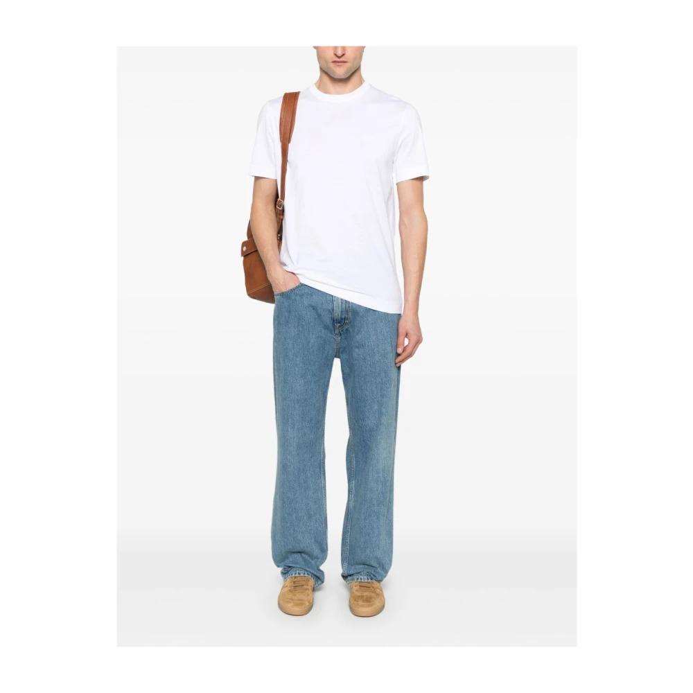 Ermenegildo Zegna Witte Crew Neck T-shirts en Polos White Heren