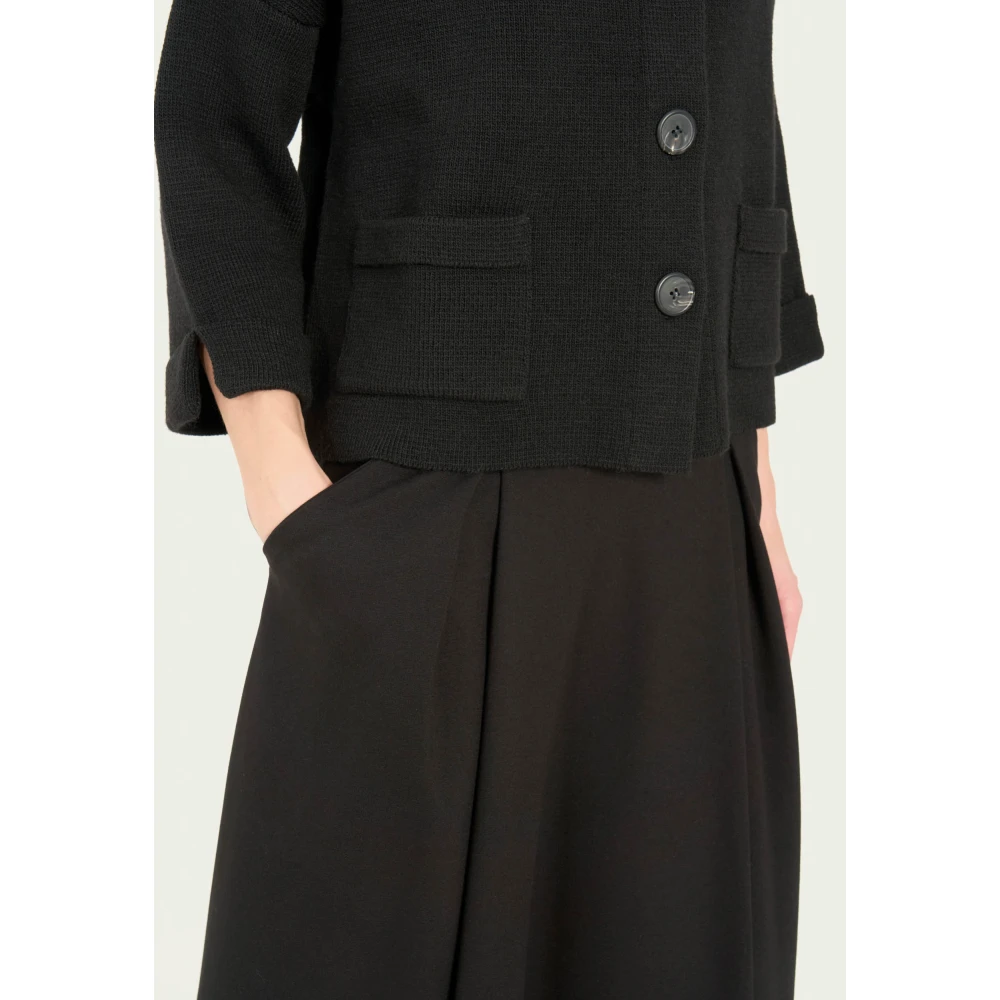 Vicario Cinque Tulip-vormige rok in Milano-stitch Black Dames