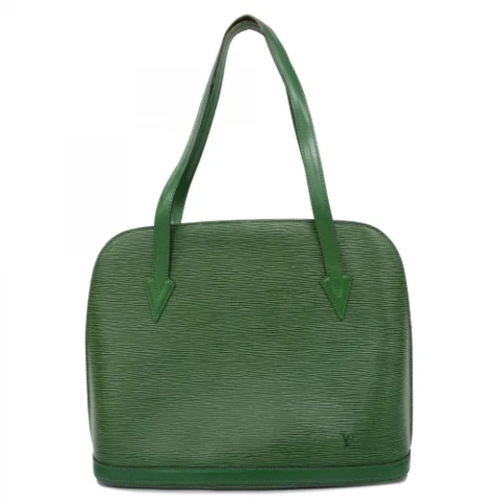 Louis Vuitton Vintage Pre-owned Tyg axelremsvskor Green, Dam