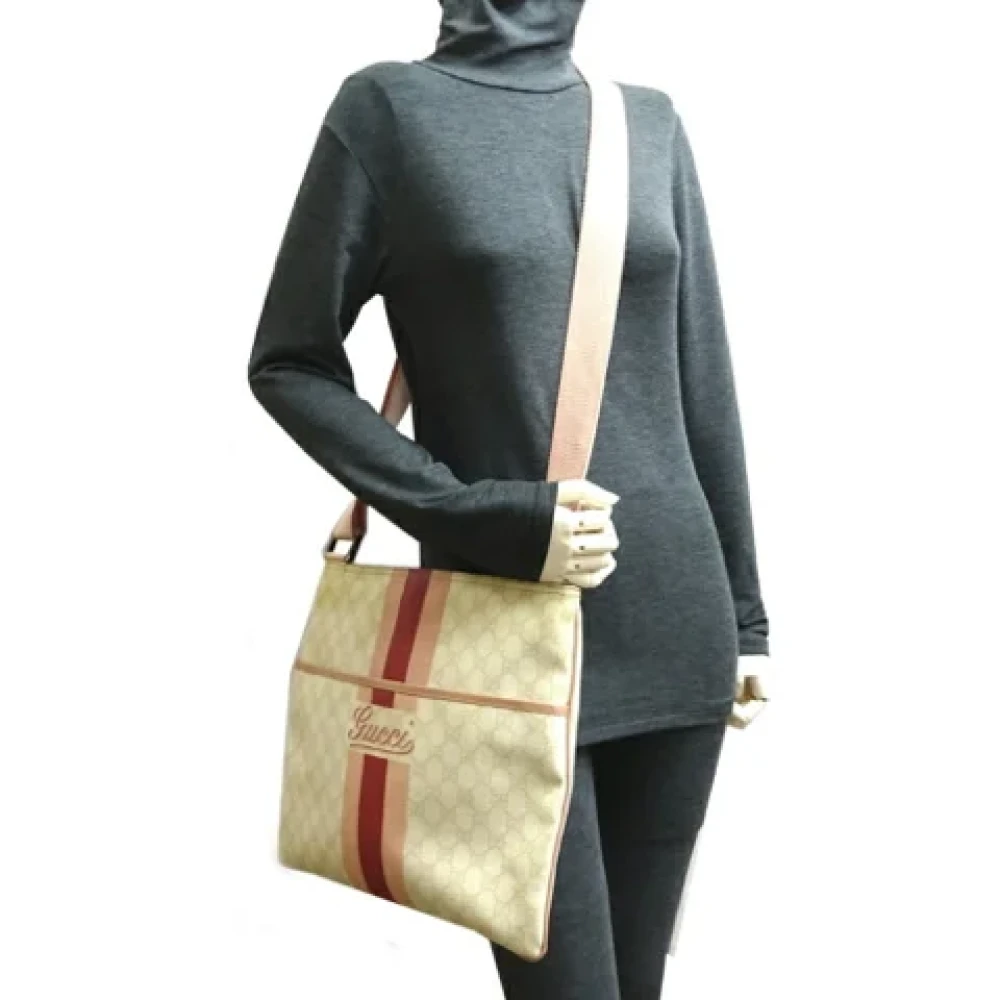 Gucci Vintage Pre-owned Leather shoulder-bags Beige Dames