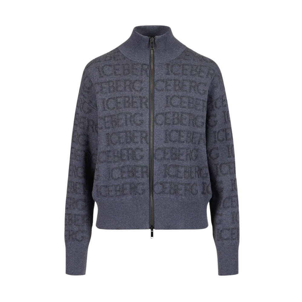 Iceberg Wollen jack met -logo Gray Dames