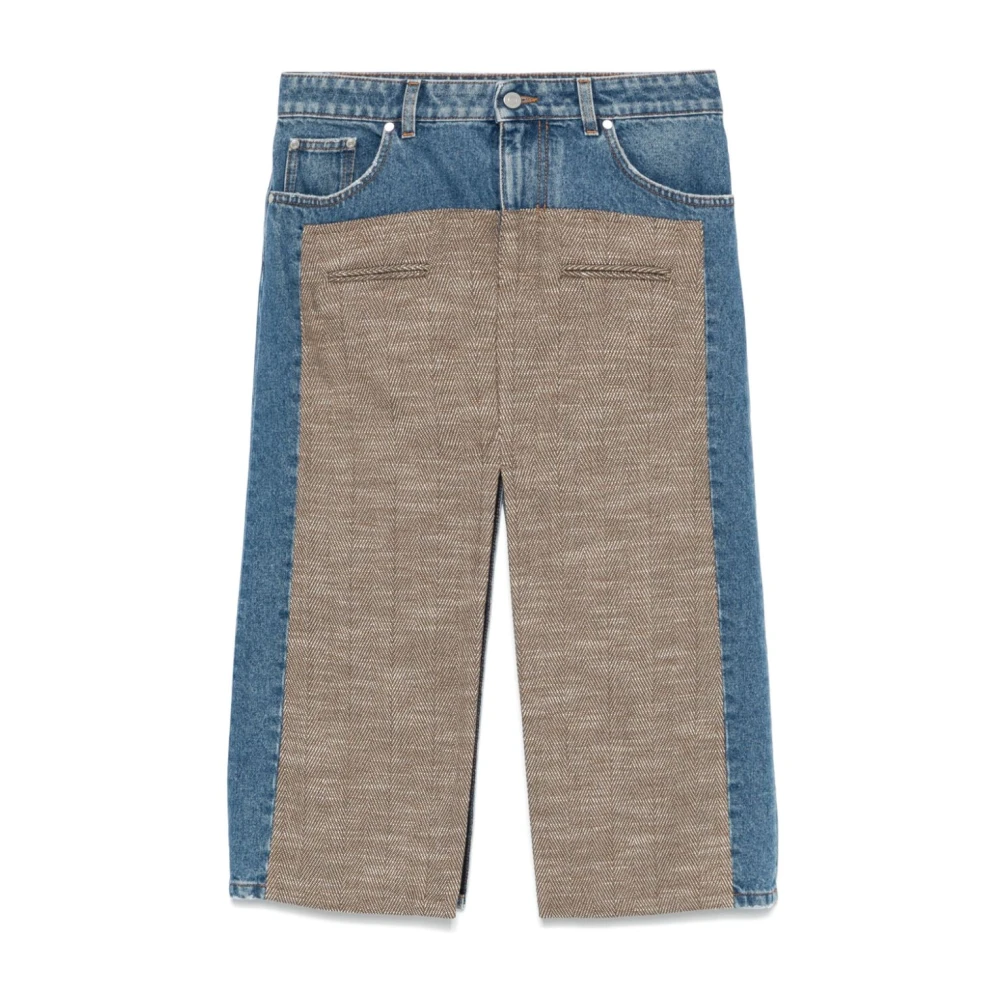 Stella Mccartney Blauwe Denim Tweed Rok Blue Dames