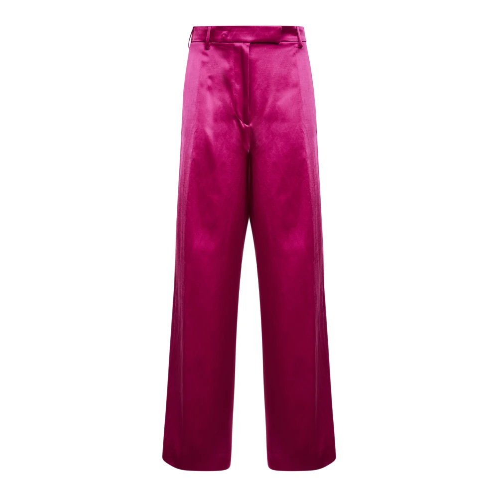 Dries Van Noten Women's Pink Wide Pleated Pants