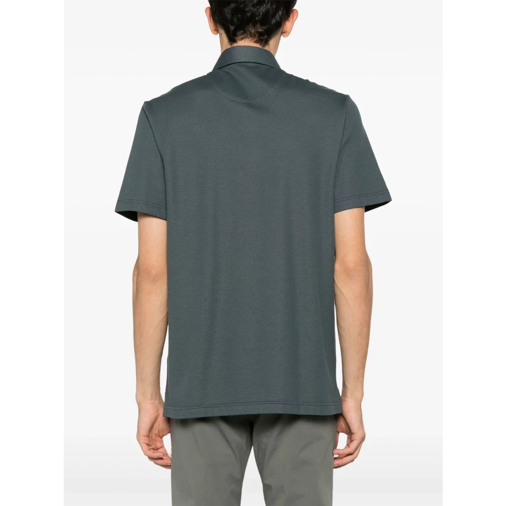Brioni Katoenen poloshirt met Piqué Design Green Heren