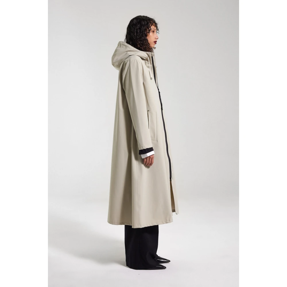 Stutterheim Lichtgewicht Matte Rits Regenjas Beige Dames