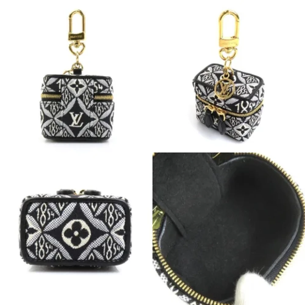 Louis Vuitton Vintage Pre-owned Fabric key-holders Black Dames