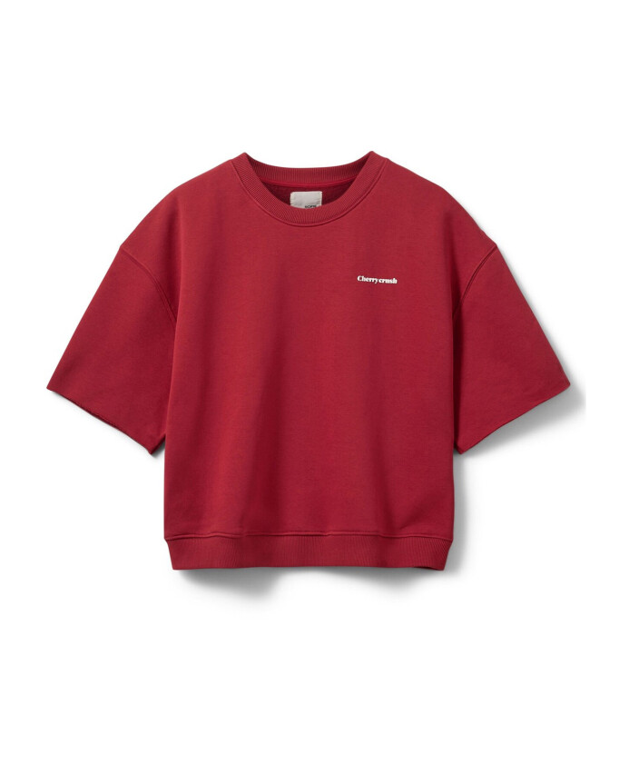 eloisesw-sweatshirt-rod-print-kort-arm
