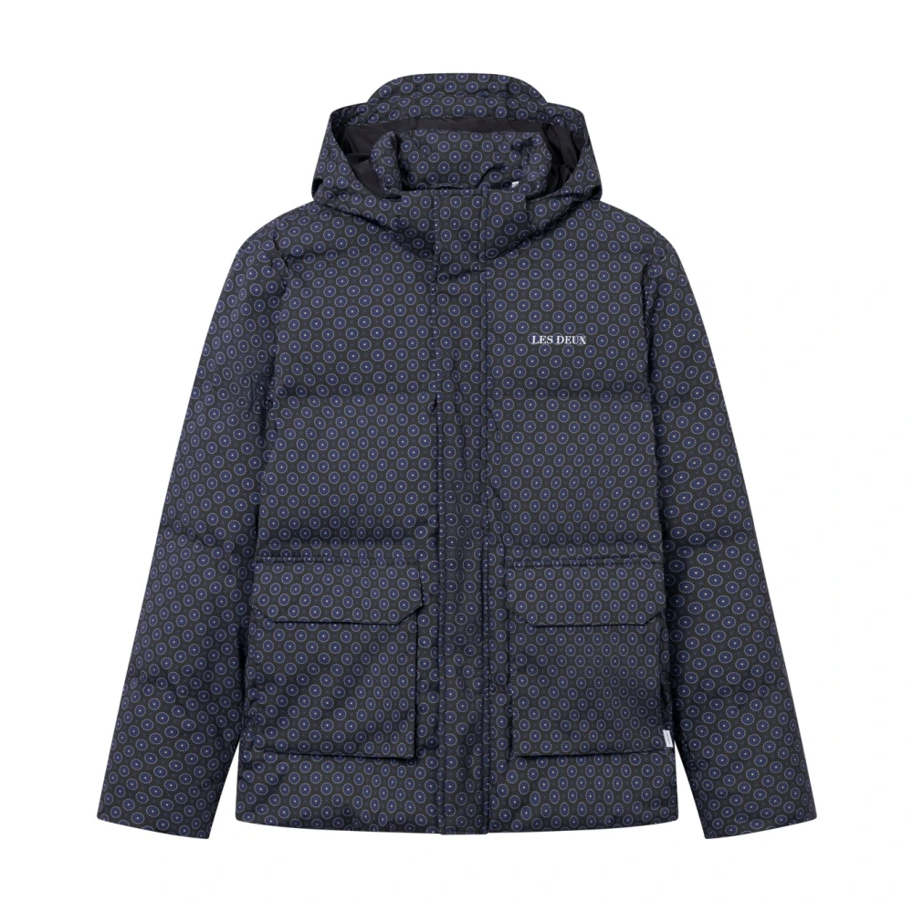 Les Deux Montreal AOP Puffer Jacket Blue Heren