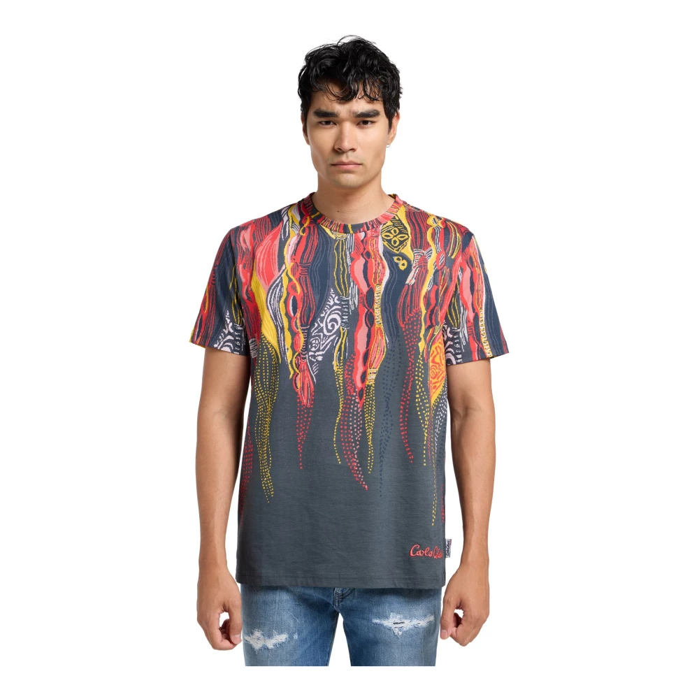 carlo colucci Pixel Gebreid T-Shirt Multicolor Heren