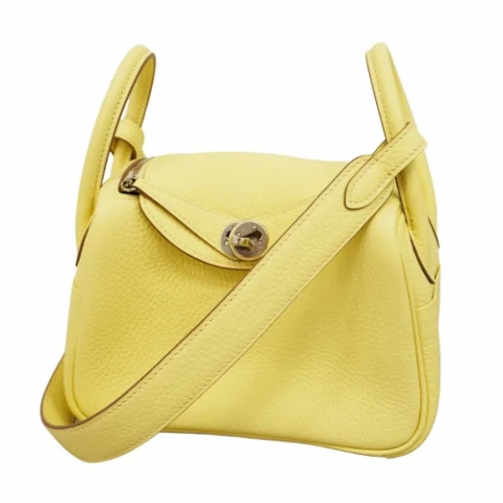 Hermès Vintage Pre-owned Leather shoulder-bags Yellow Dames
