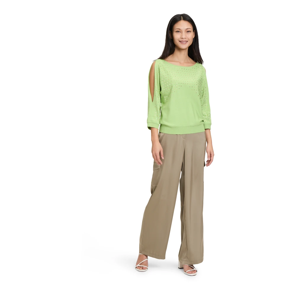 Betty Barclay Elegante Batwing Sleeve Trui met Juwelen Green Dames