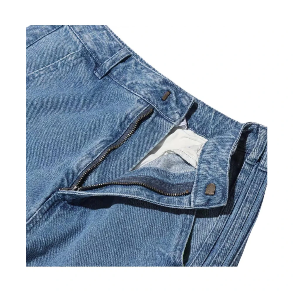 Adidas Kleurrijke high-waisted jeans met iconische strepen Blue Dames