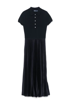 Pleated Polo Dress