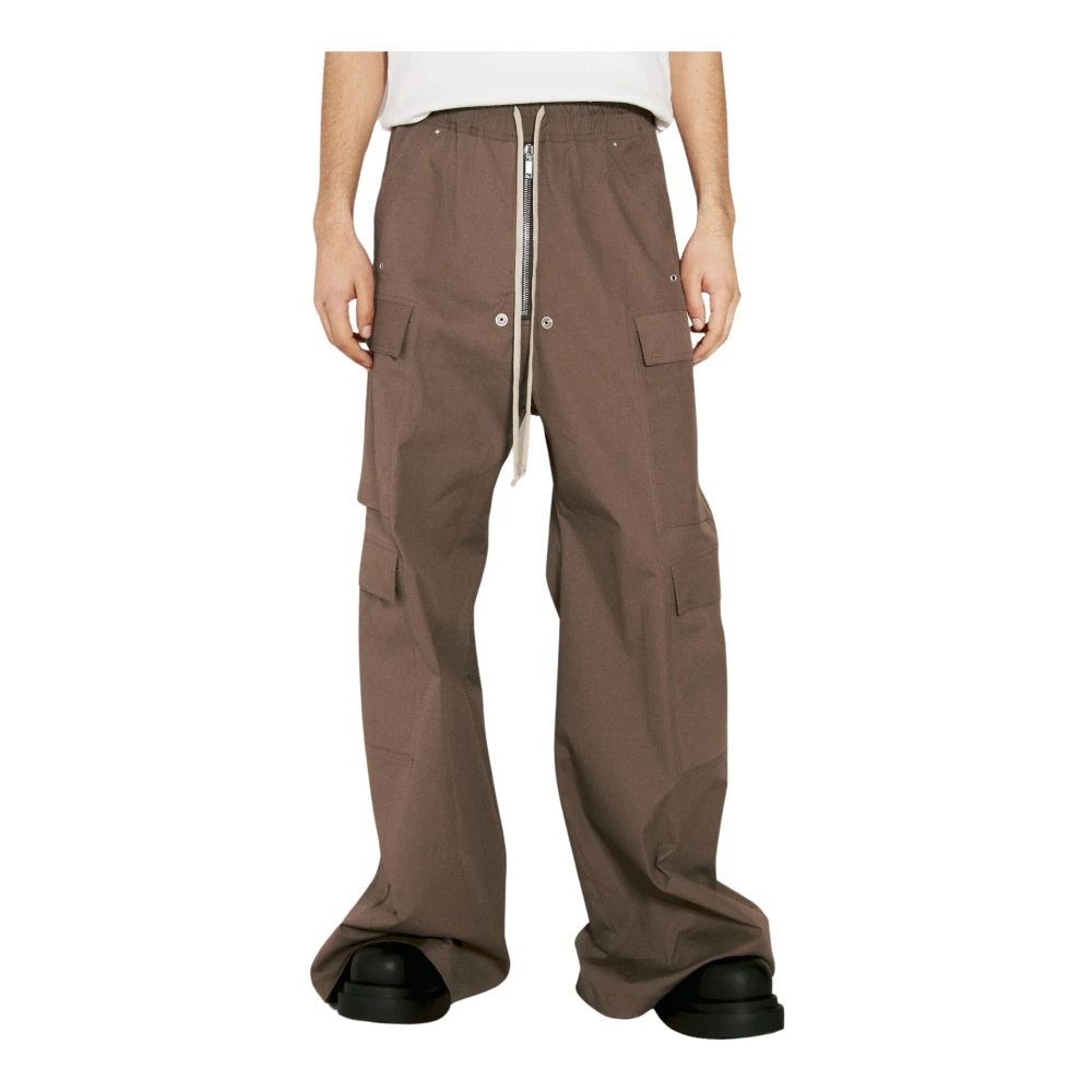 Rick Owens Wide Trousers Gray Heren