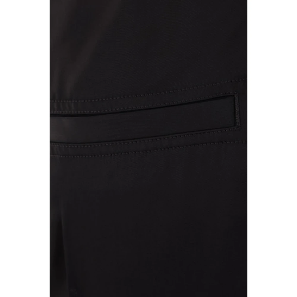 Jil Sander Zwarte Broek met Wijde Pijpen Black Dames