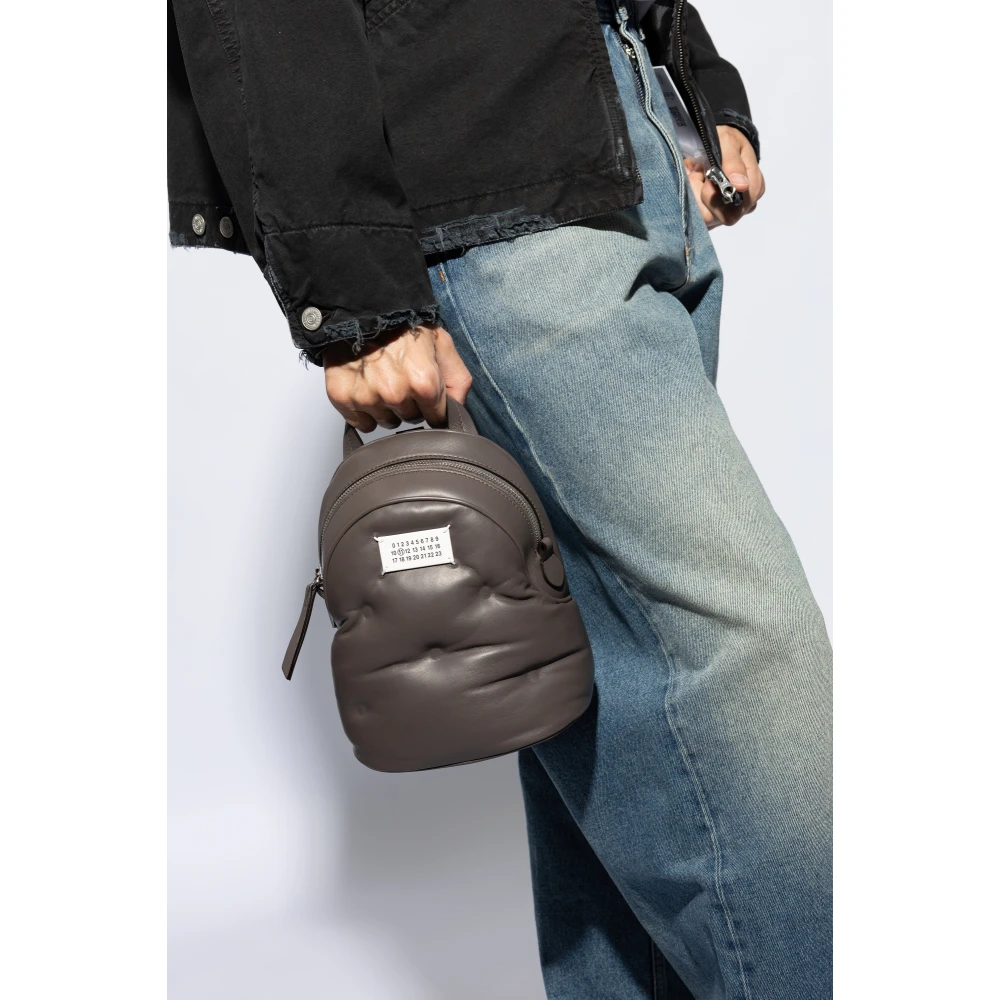 Maison Margiela Leren rugzak met de optie om als tas te worden gedragen Brown Unisex