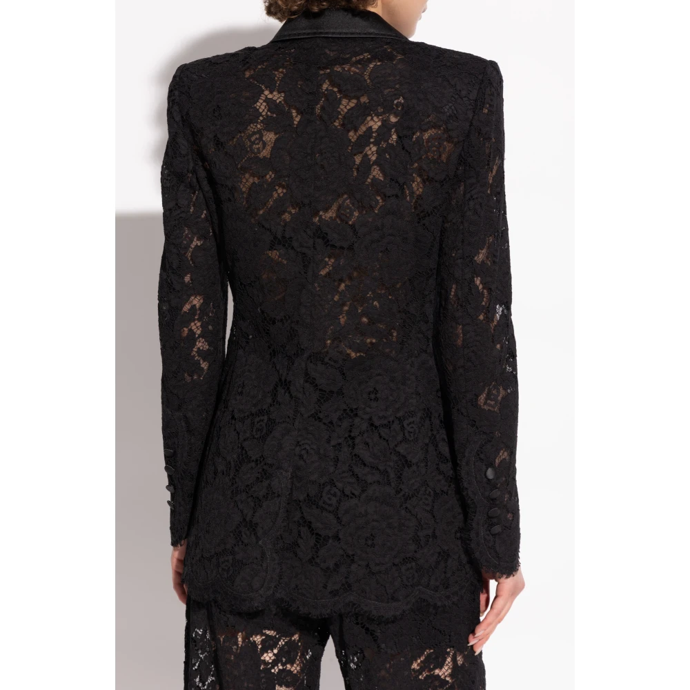 Dolce & Gabbana Kanten blazer Black Dames