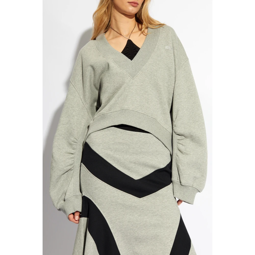 The Attico Sweatshirt met logo Gray Dames