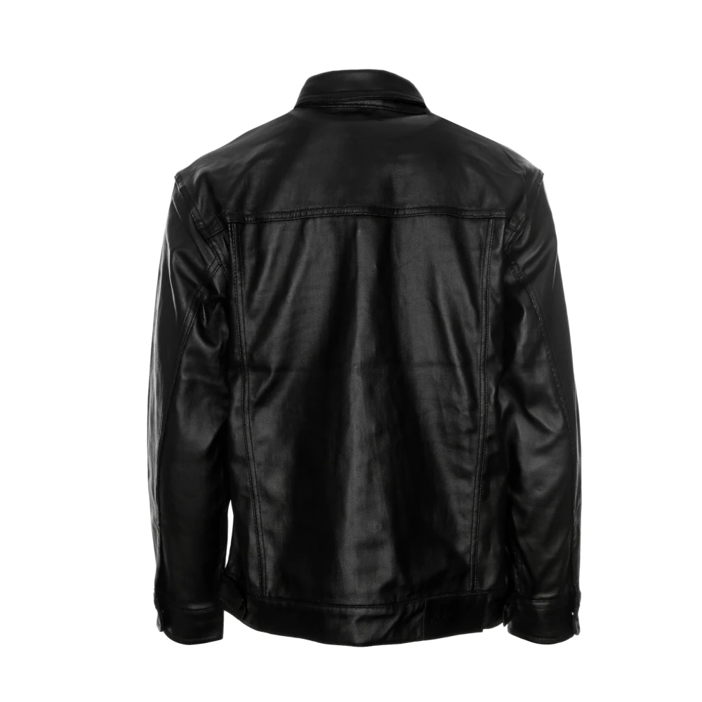 Pleasures Glanzende Latex Trucker Jack Black Heren