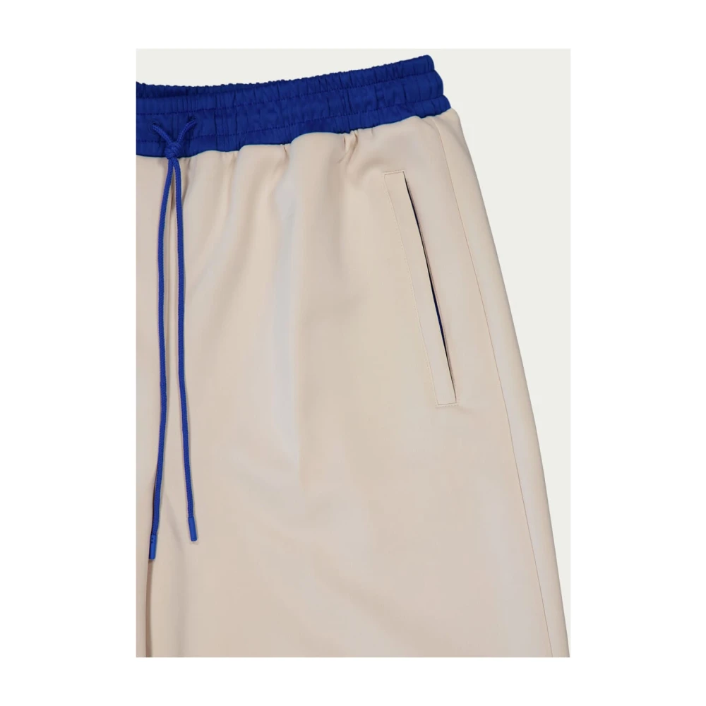Gucci Color-Block Track Shorts met Appliqué Logo Beige Heren