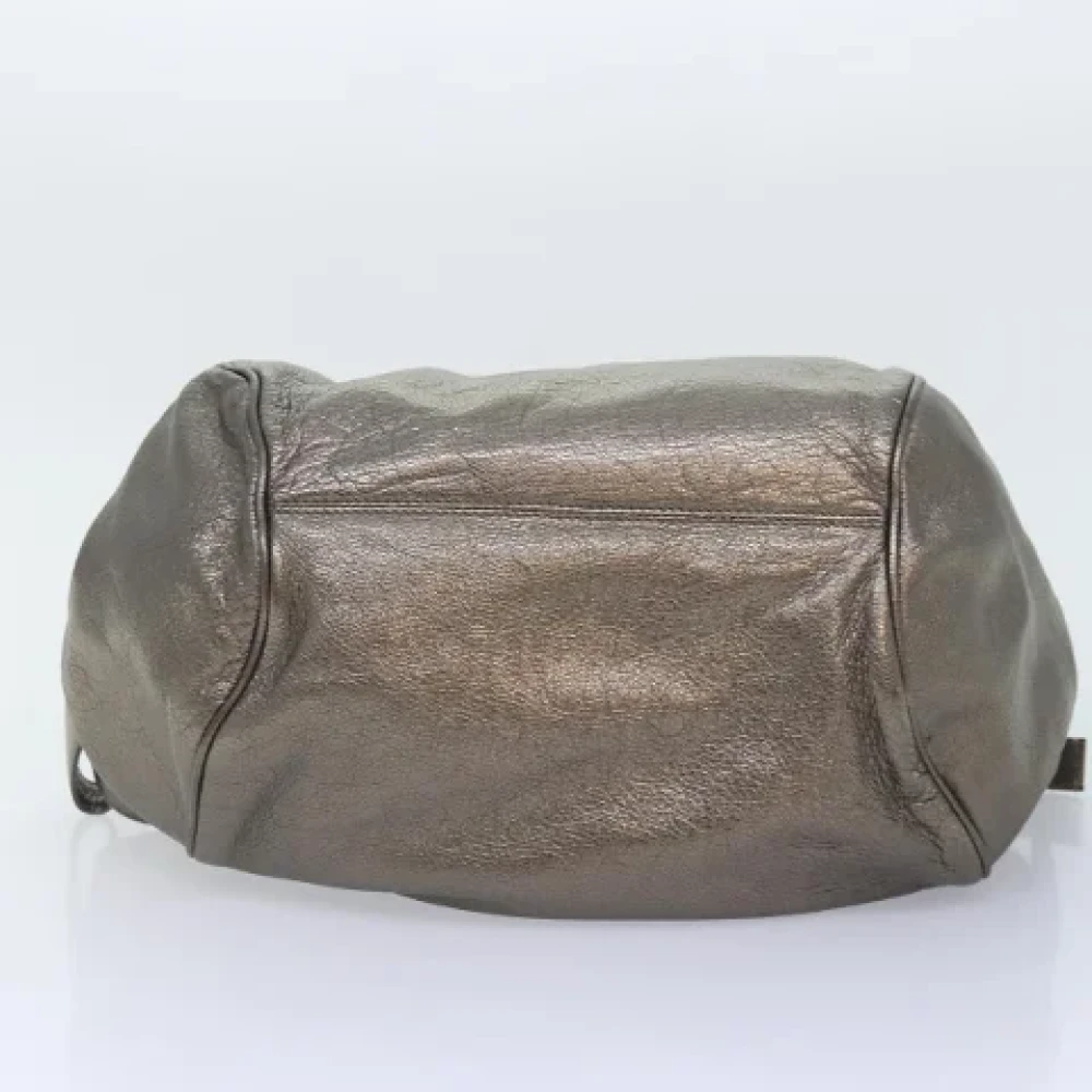 Salvatore Ferragamo Pre-owned Leather handbags Gray Dames