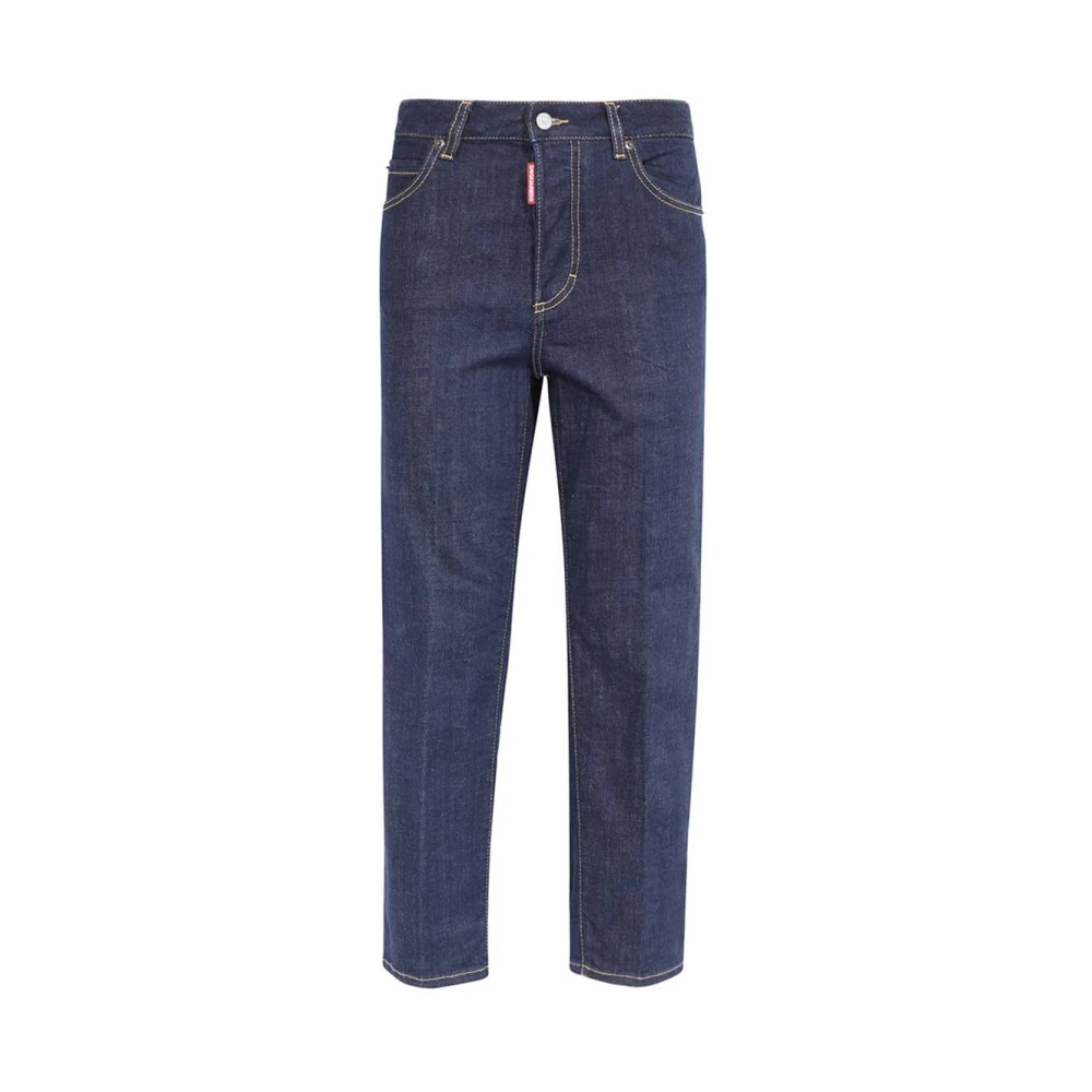 Dsquared2 Blue Slim Fit Jeans, Female, M, Stylish 5-Pocket Jeans With Contrast Stitching