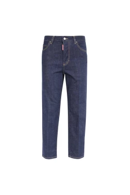 Stilrena 5-ficksjeans med kontrastsömmar