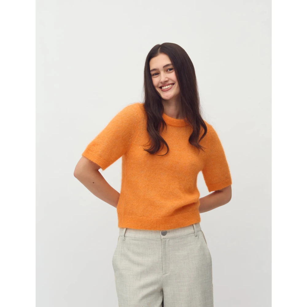 MbyM Oranje Peel Gebreide Trui Orange Dames