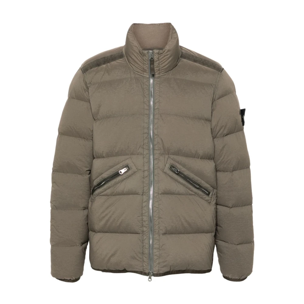 Stone Island Gewatteerde Eendendons Jas Groen Green Heren