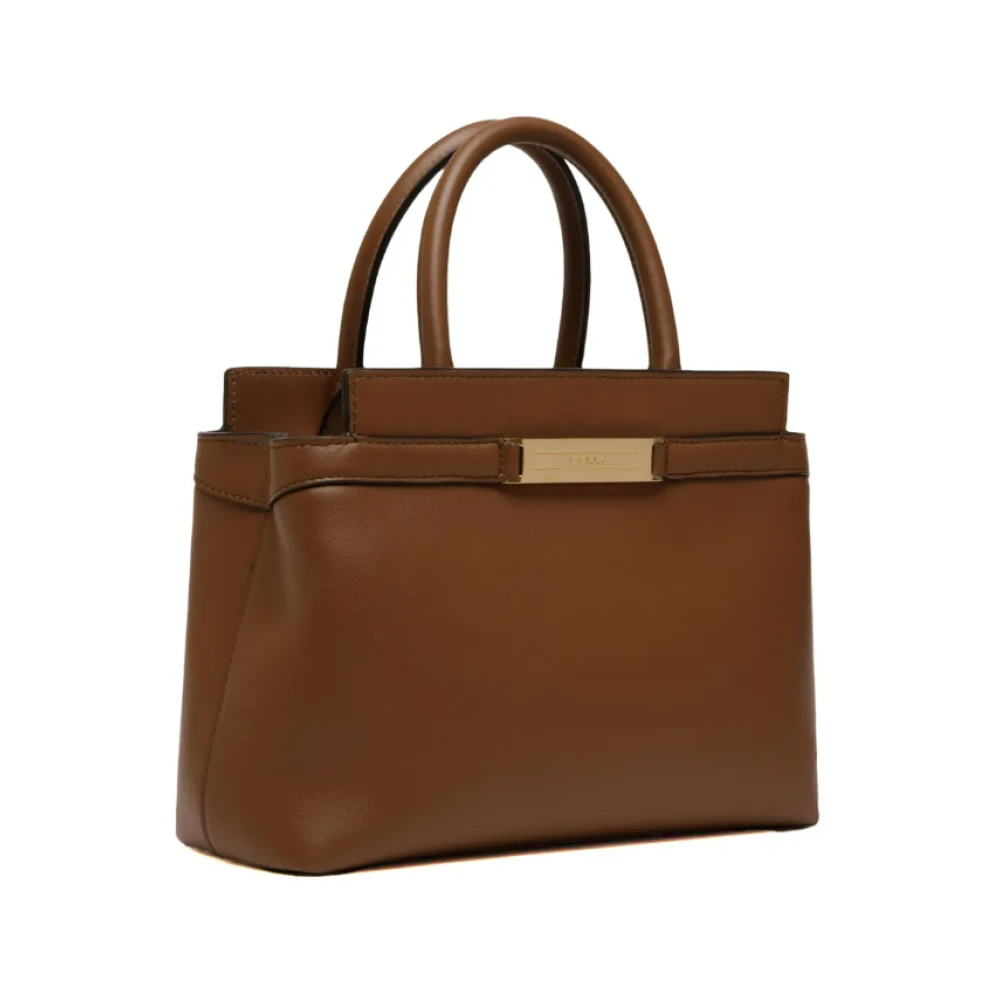 Bally Bruin Leren Deco Tote Tas Brown Dames