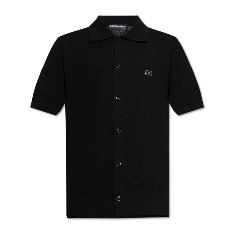 Dolce & Gabbana Klassiek Zwart Katoenen Poloshirt Black Heren