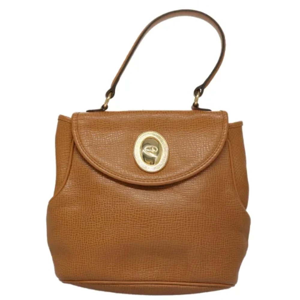 Dior Vintage Pre-owned Leather dior-bags Brown Dames