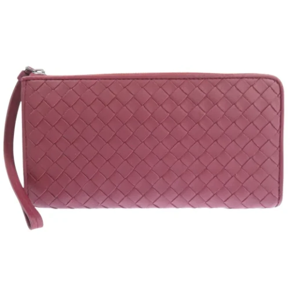 Bottega Veneta Vintage Pre-owned Leather wallets Pink Dames