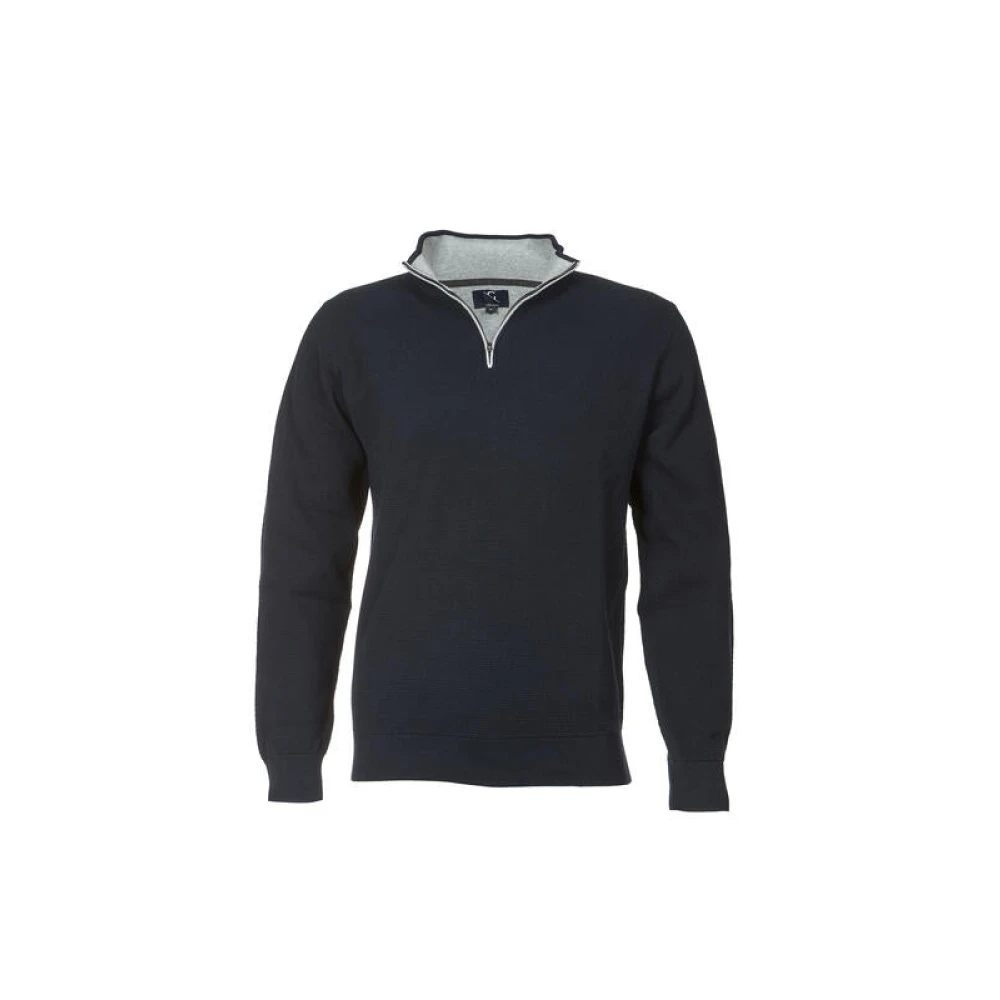 Navy Half-Zip Bomullsgenser