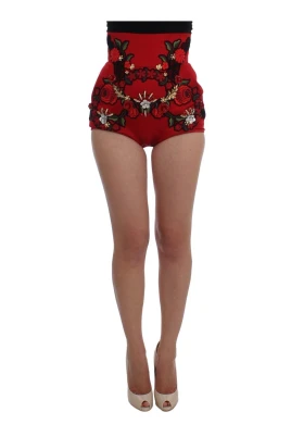 Silk Crystal Roses Högmidjade Shorts