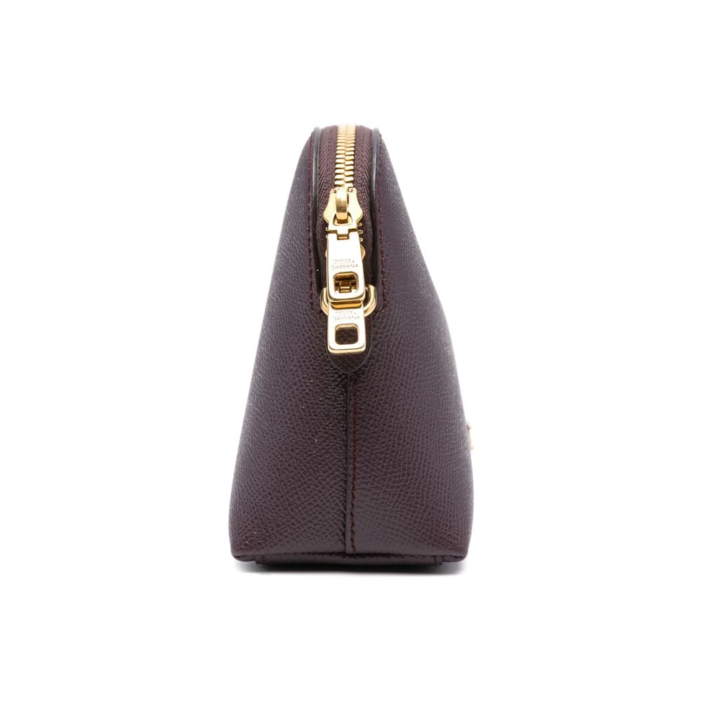 Dolce & Gabbana Donkerpaarse Schoudertas met Ketting Purple Dames